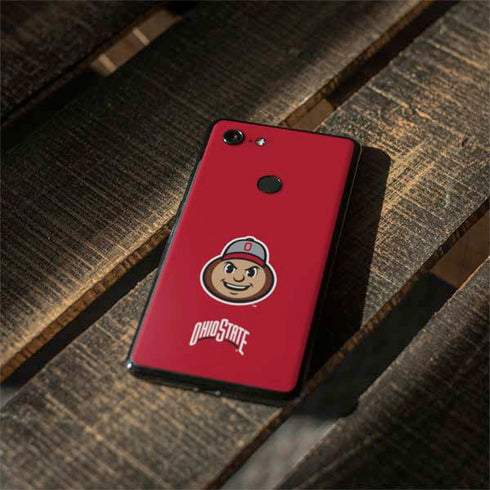 Ohio State University OSUBuckeyes Light Grey Google Pixel 3 Skin